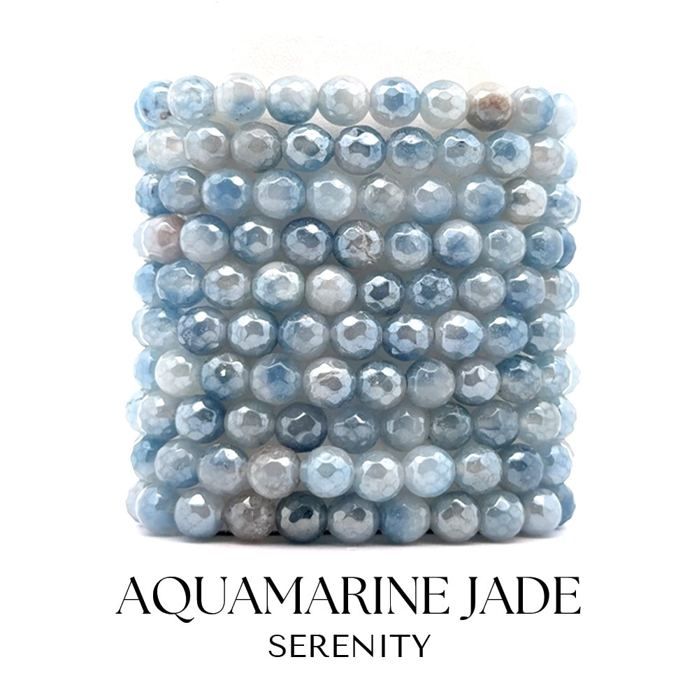 Aquamarine Jade Gemstone Bracelet Collection