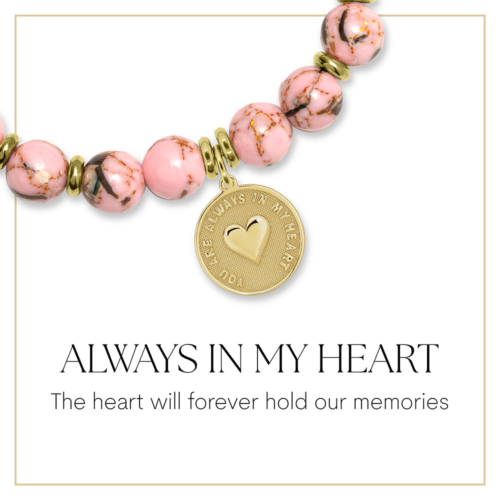 Gold Always in my Heart Charm Bracelet Collection