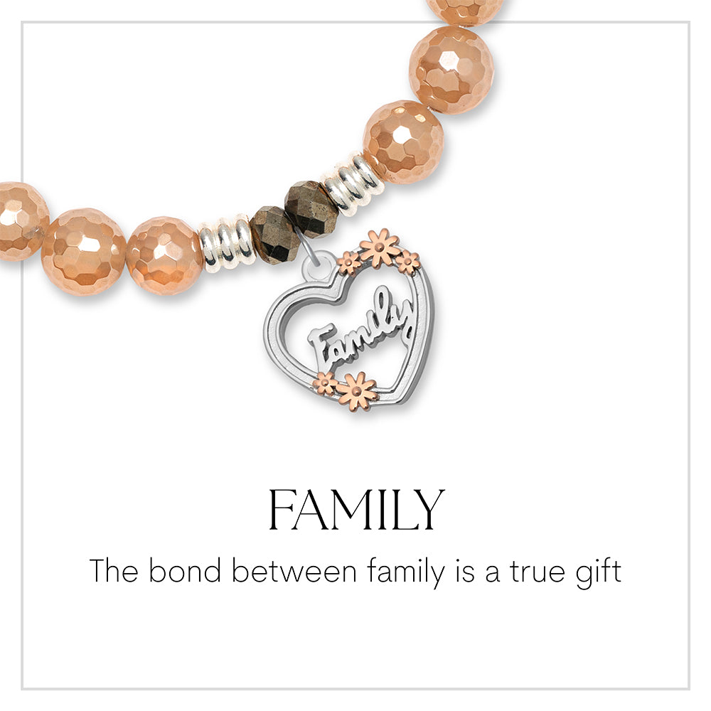 Heart Family Sterling Silver Charm Bracelet Collection