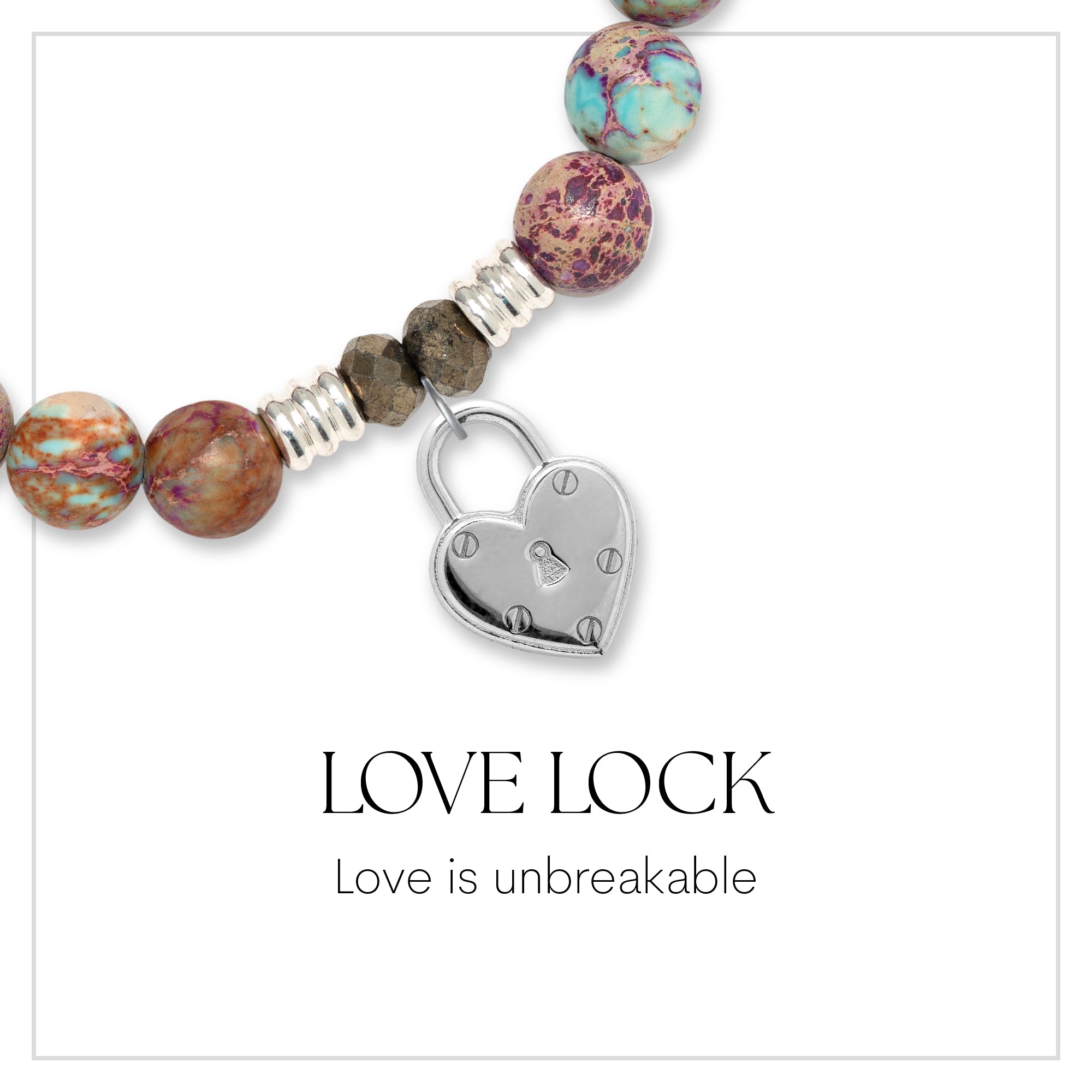 Love Lock Sterling Silver Charm Bracelet Collection