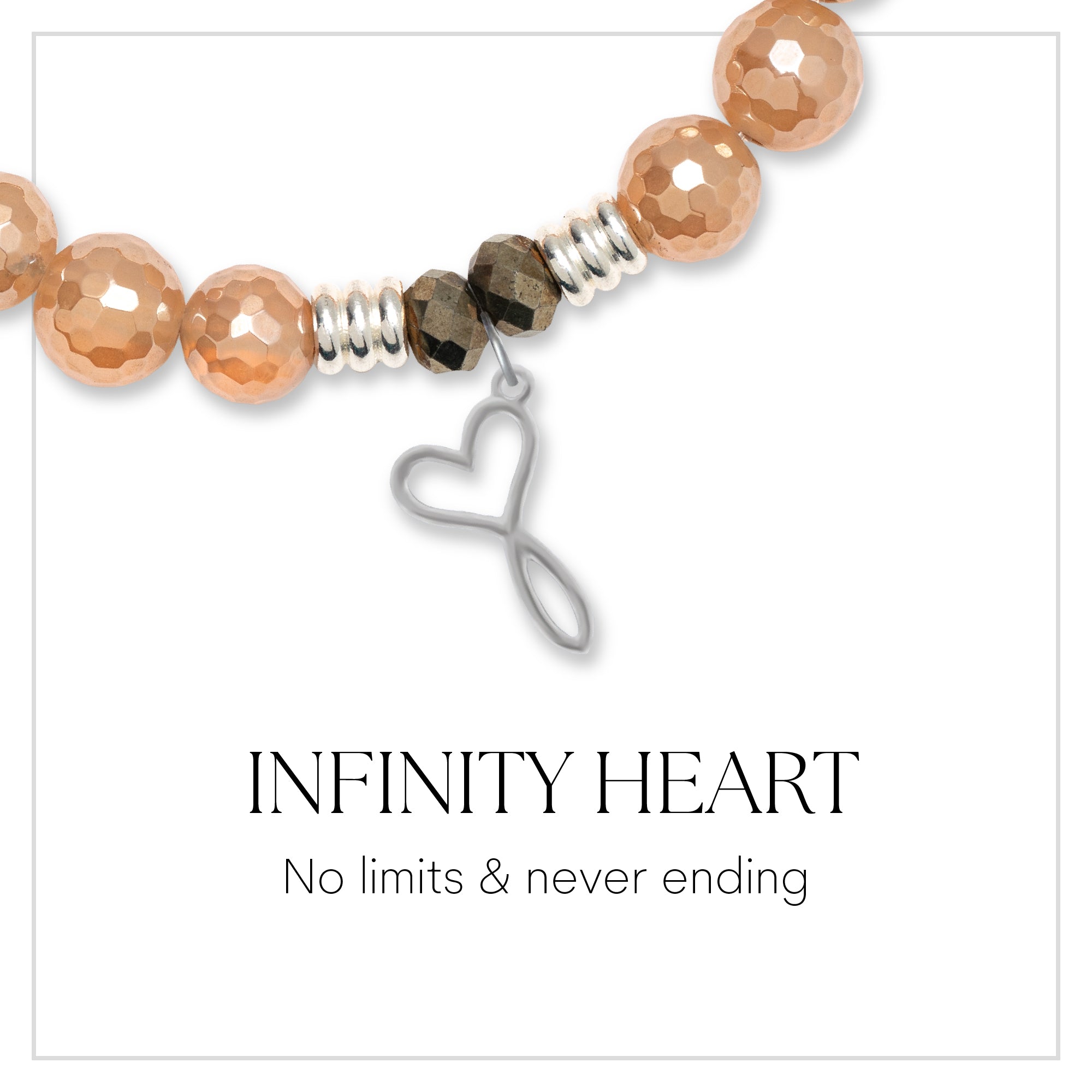 Infinity Heart Sterling Silver Charm Bracelet Collection