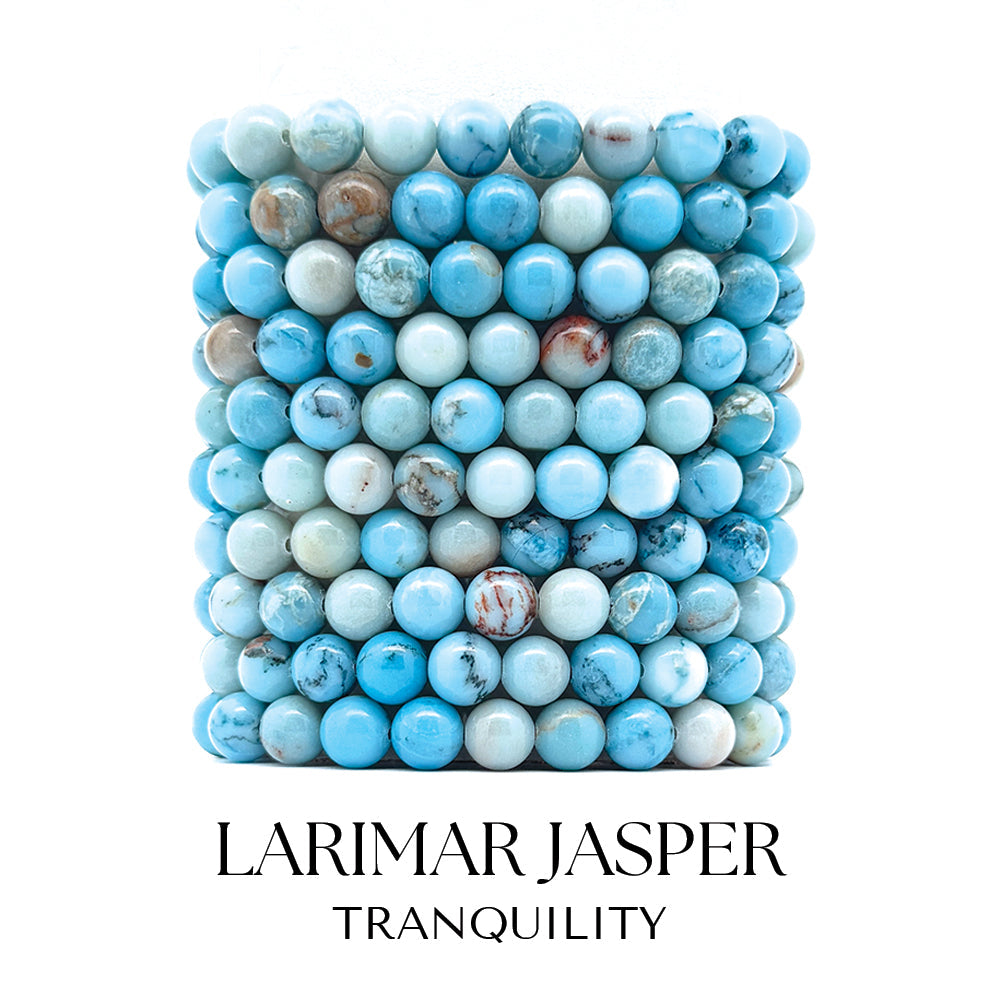 Larimar Jasper Gemstone Bracelet Collection