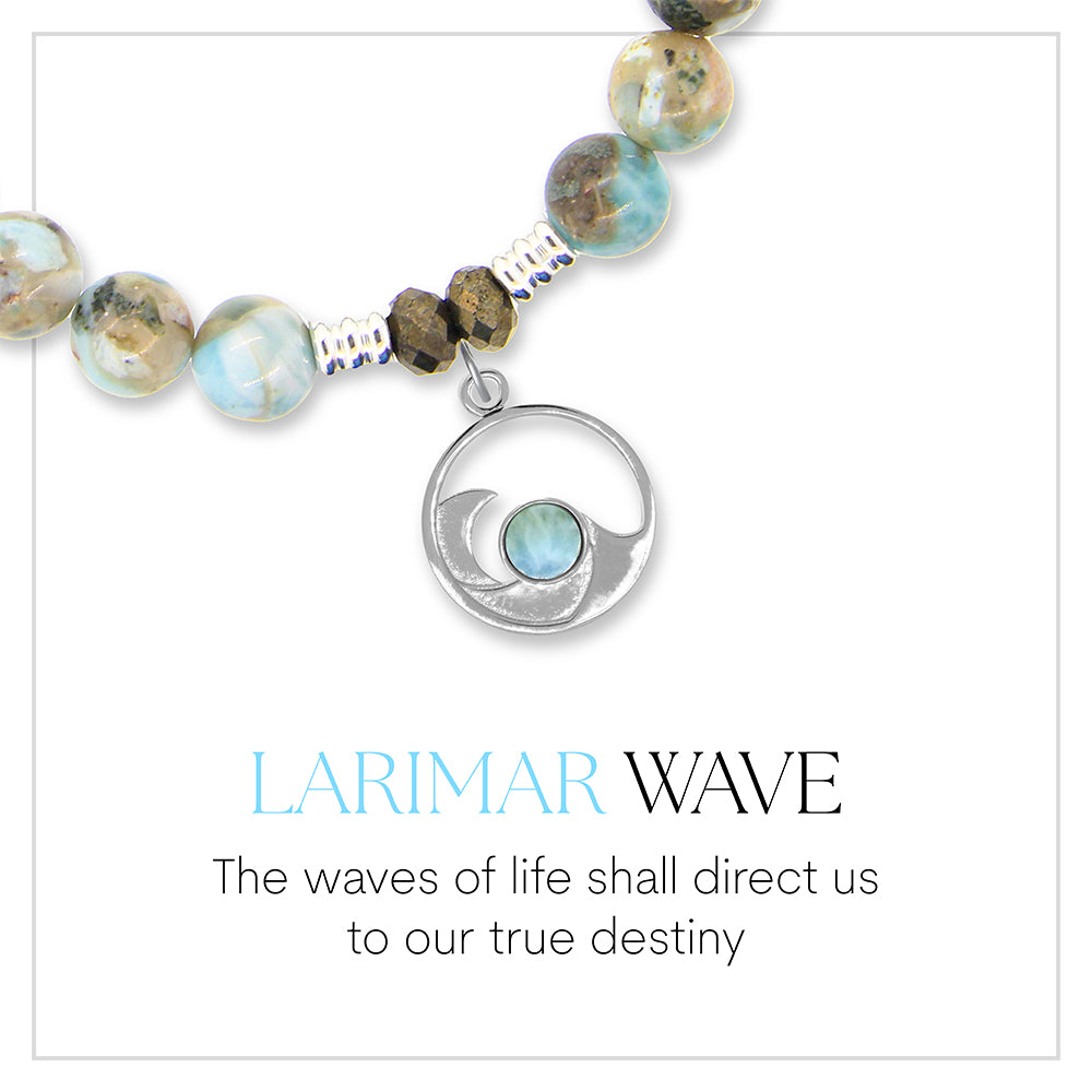 Wave Larimar Charm Bracelet Collection