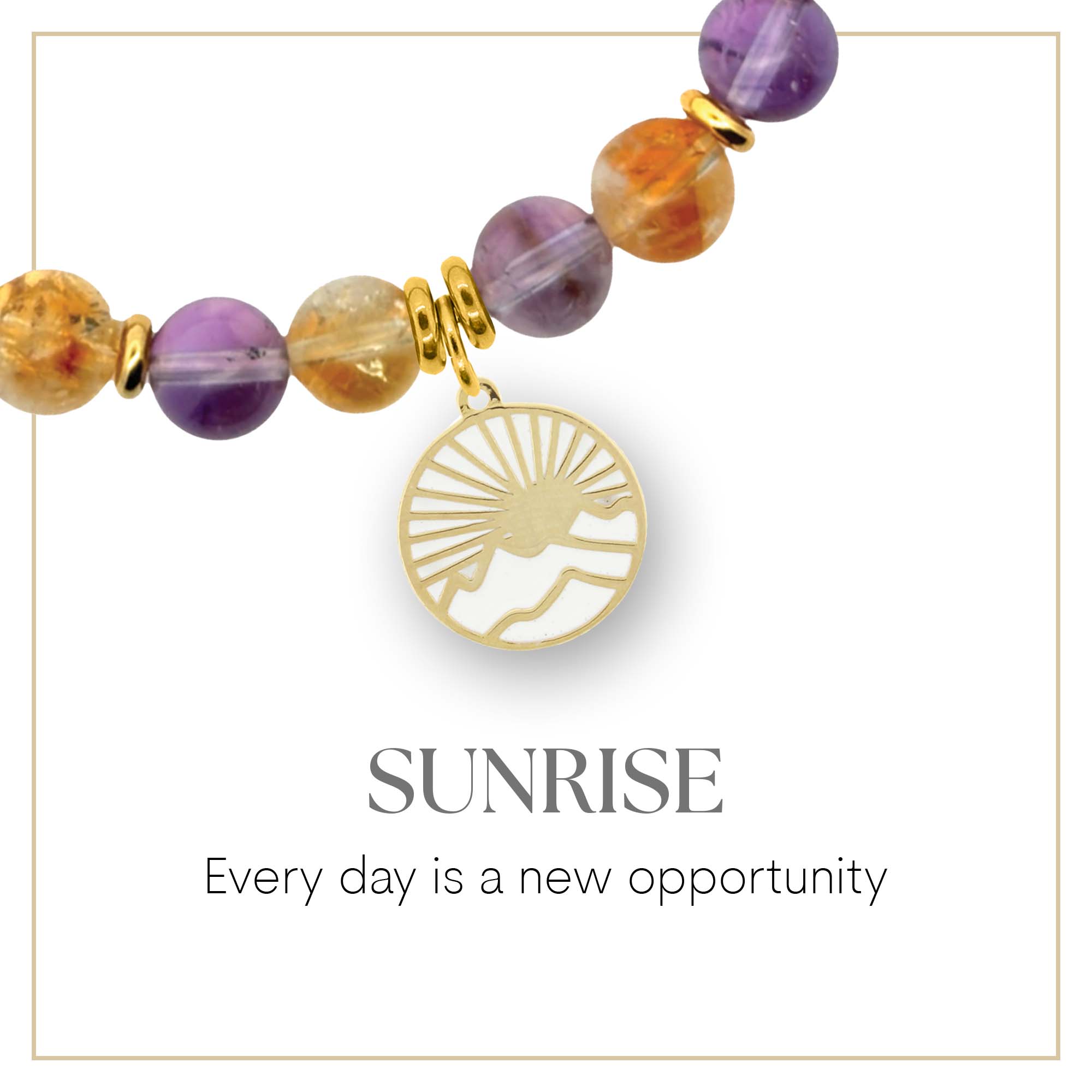Gold Sunrise Charm Bracelet Collection