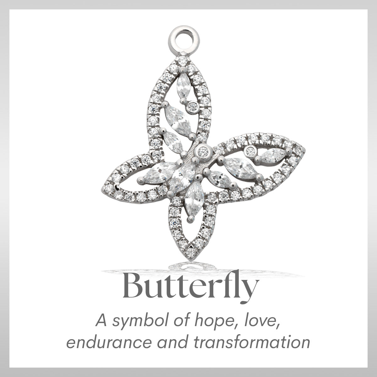 Butterfly CZ Charm Bracelet Collection