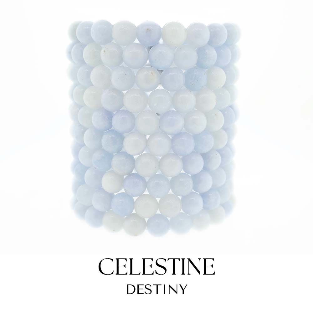 Celestine Gemstone Bracelet Collection