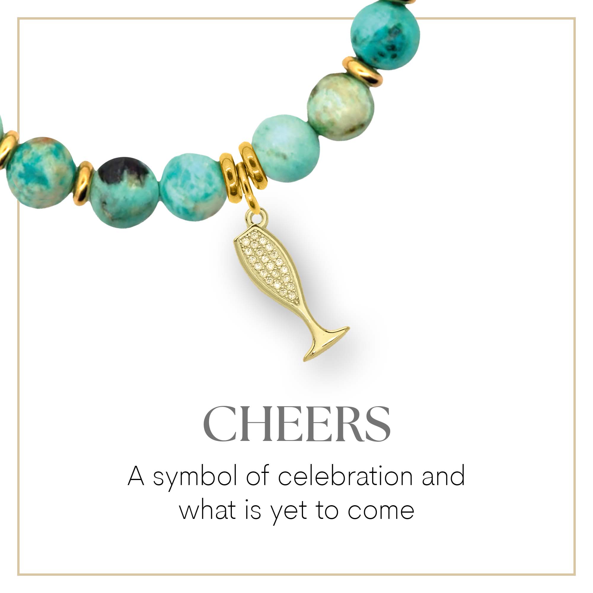Cheers Gold Charm Bracelet Collection
