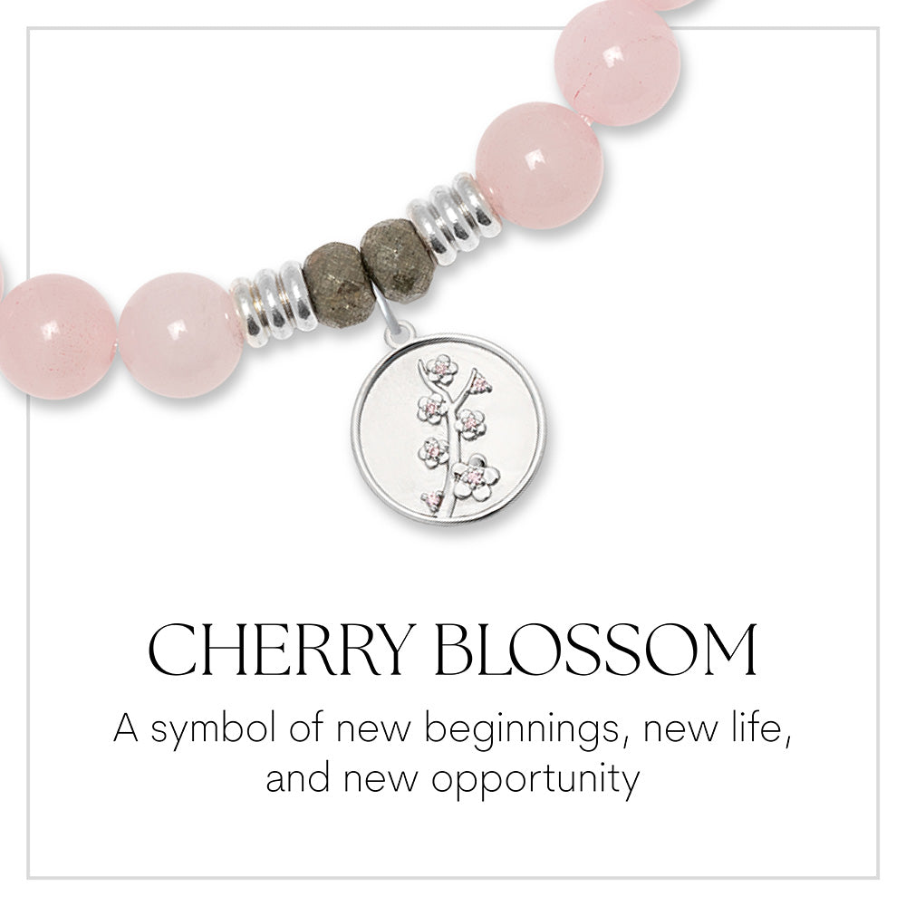 Cherry Blossom Sterling Silver Charm Bracelet Collection