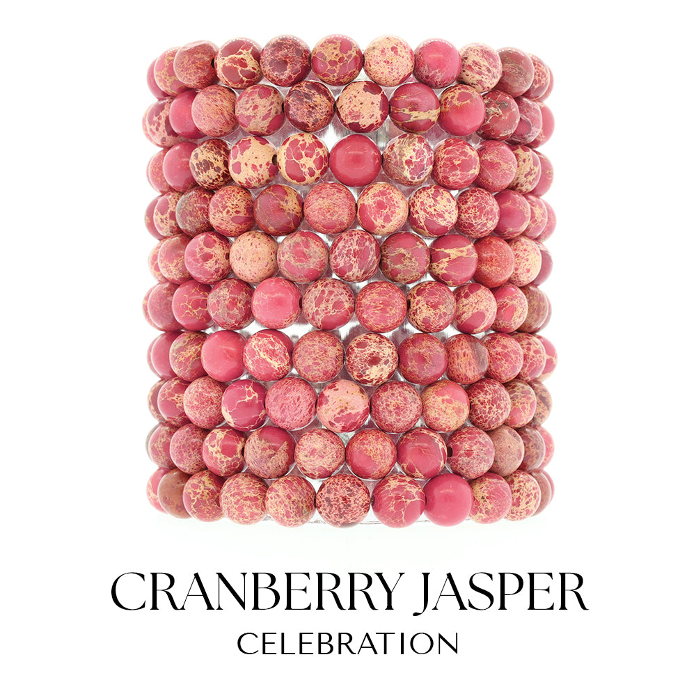 Cranberry Jasper Gemstone Bracelet Collection