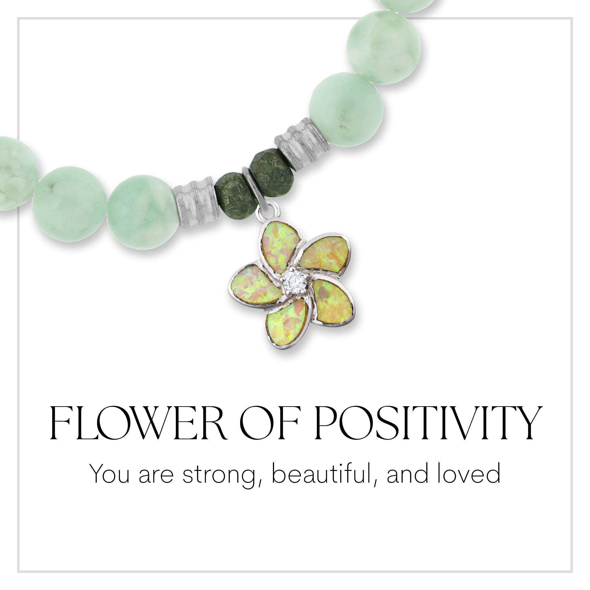 Flower of Positivity Sterling Silver Charm Bracelet Collection