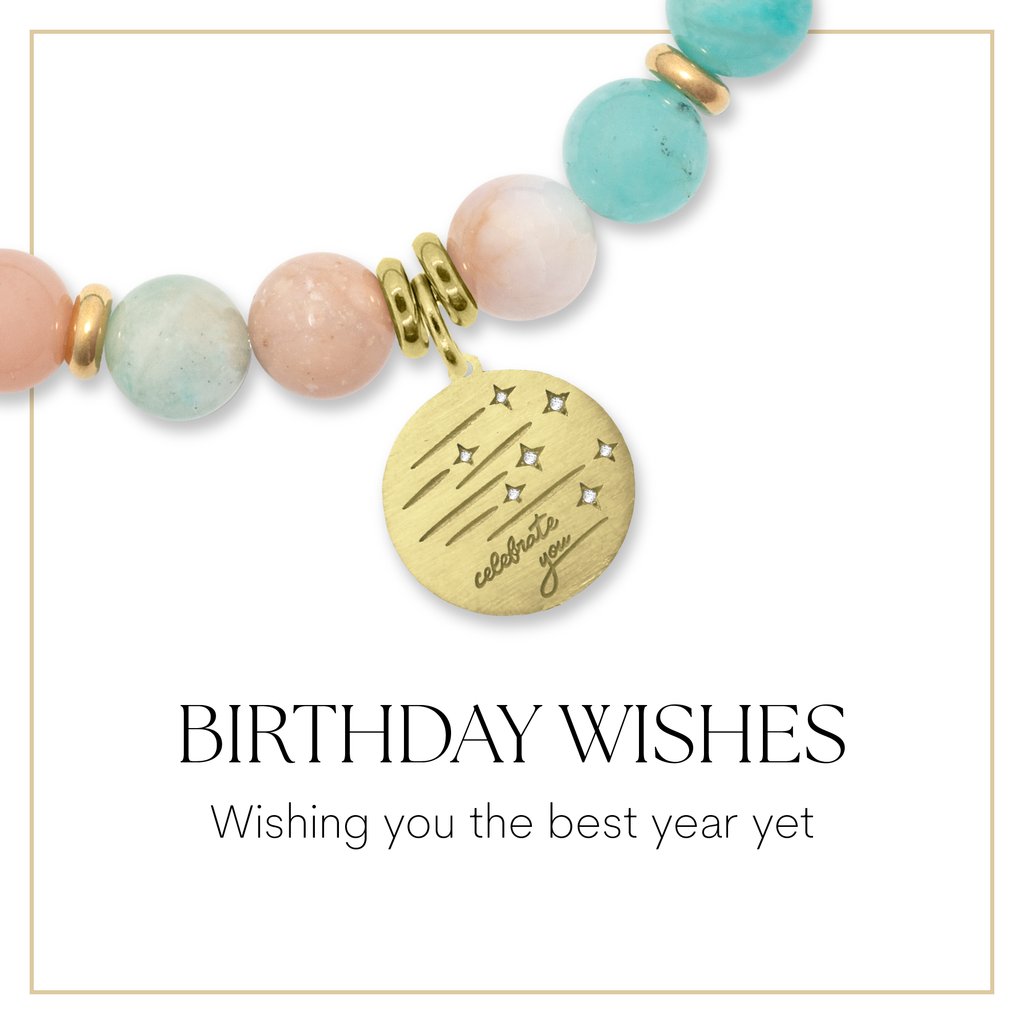 Gold Birthday Wishes Charm Bracelet Collection
