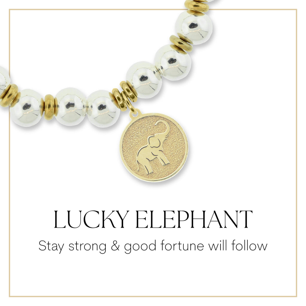 Gold Lucky Elephant Charm Bracelet Collection