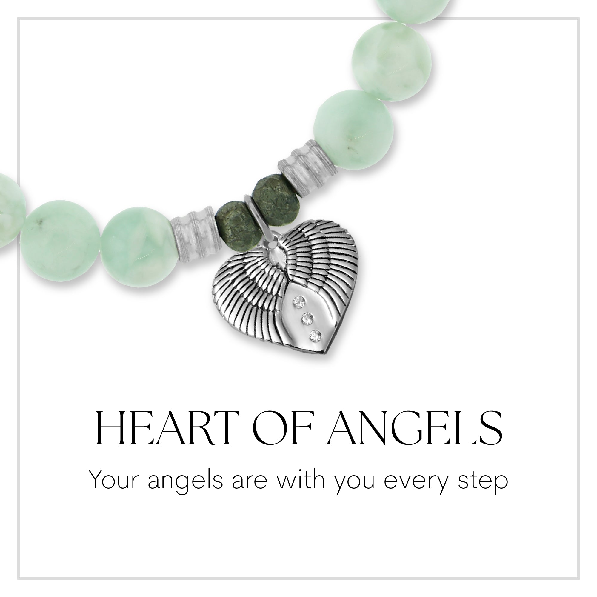 Heart of Angels Sterling Silver Charm Bracelet Collection