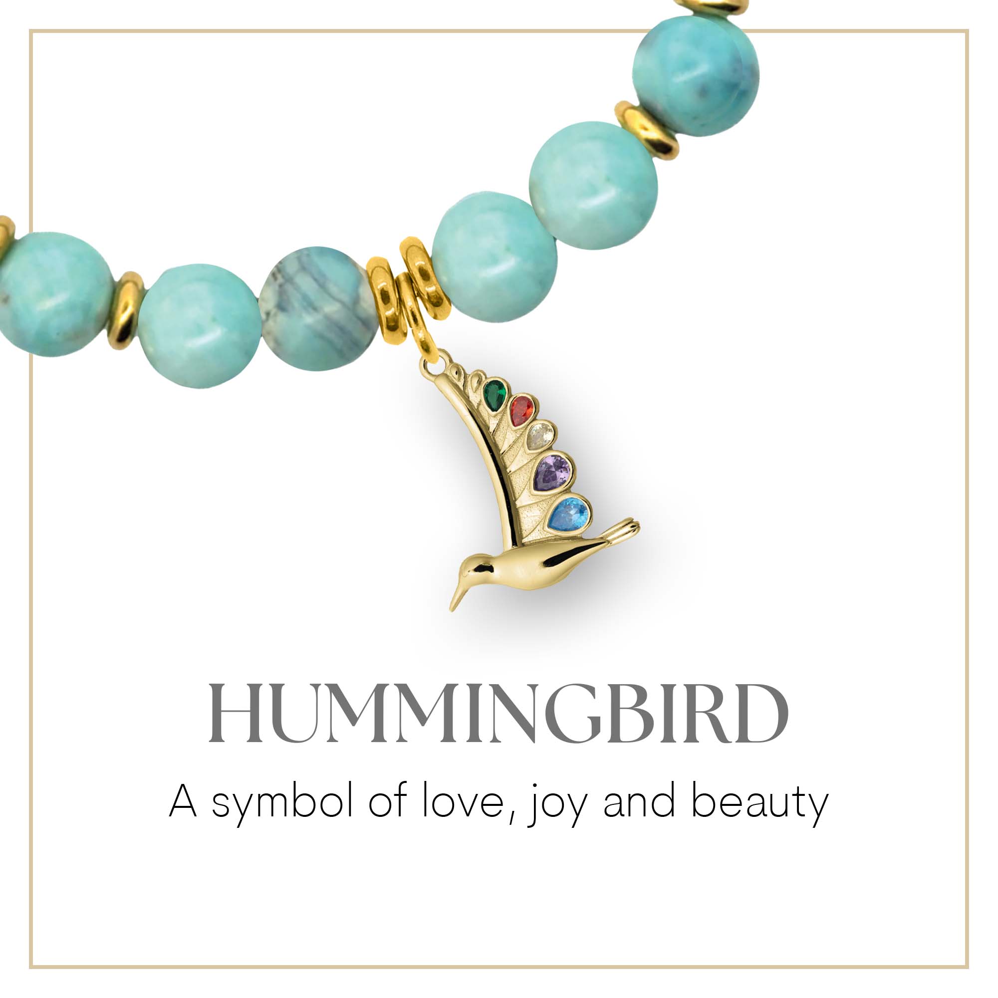 Hummingbird Gold Charm Bracelet Collection