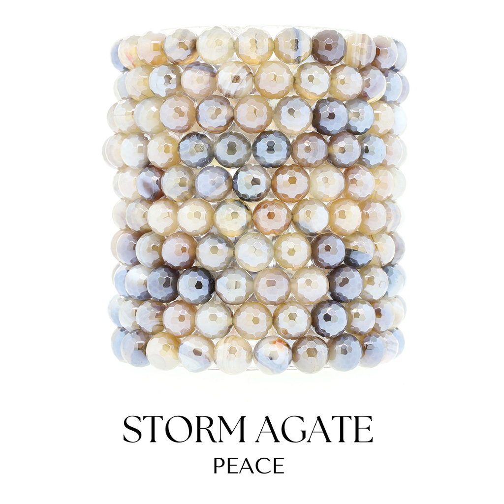 Storm Agate Gemstone Bracelet Collection