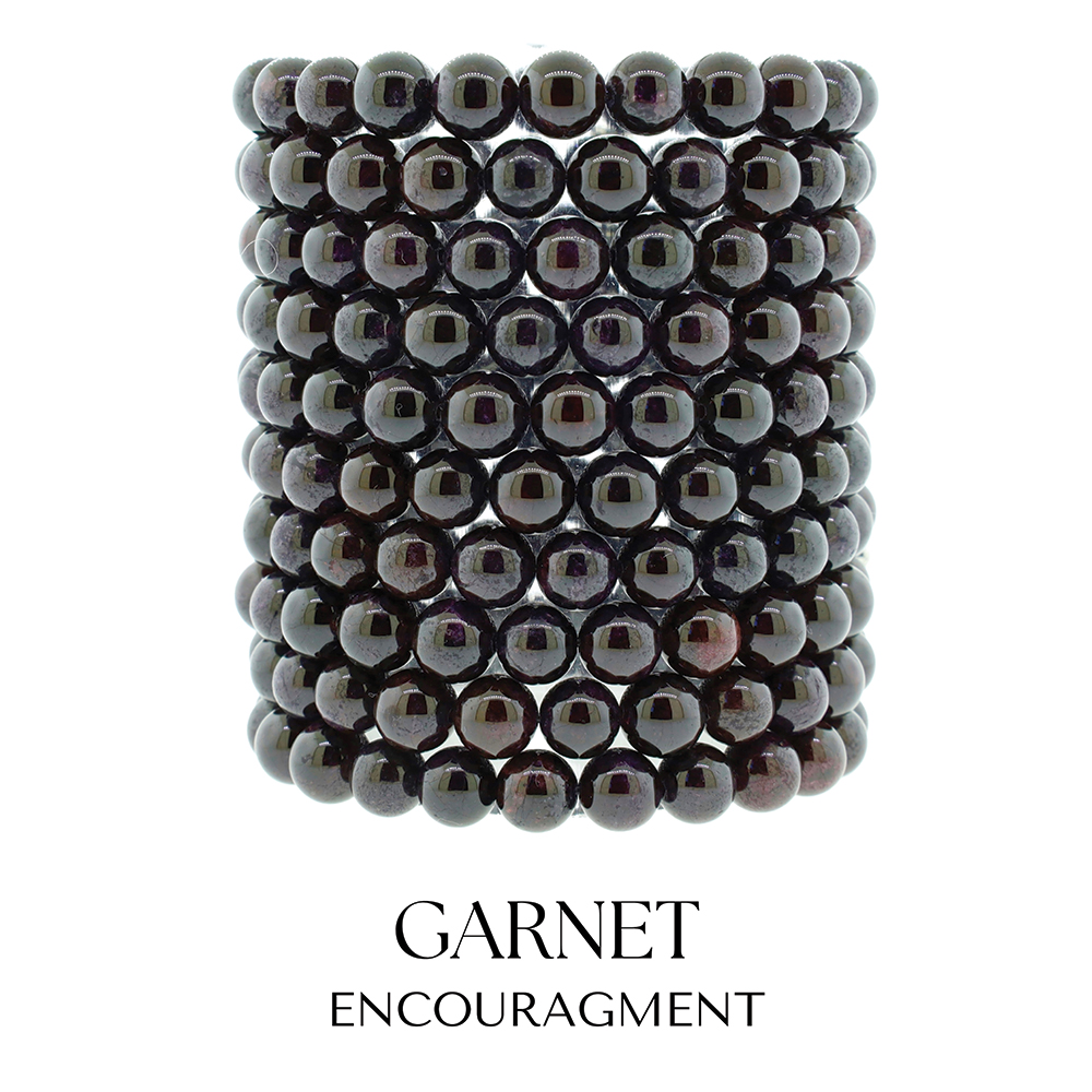 Garnet Gemstone Charm Bracelet Collection