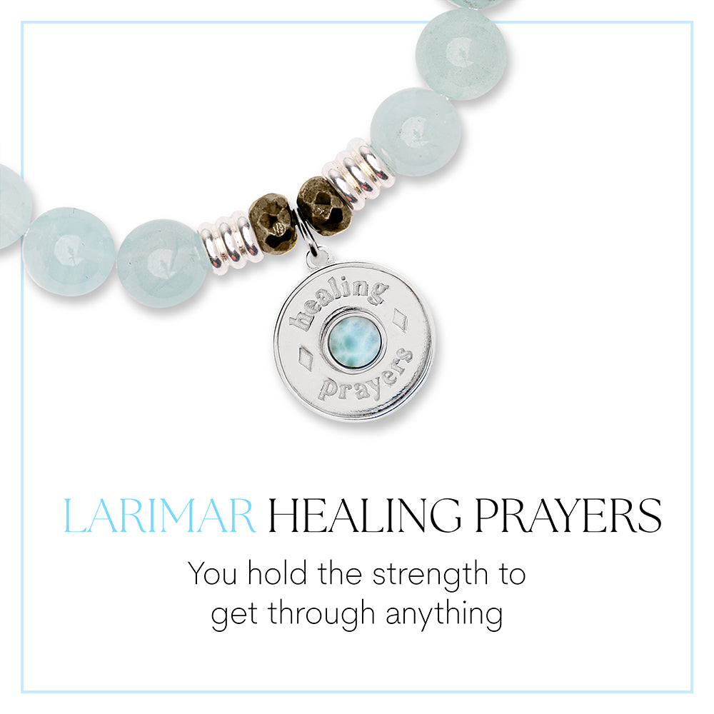 Healing Prayers Larimar Charm Bracelet Collection