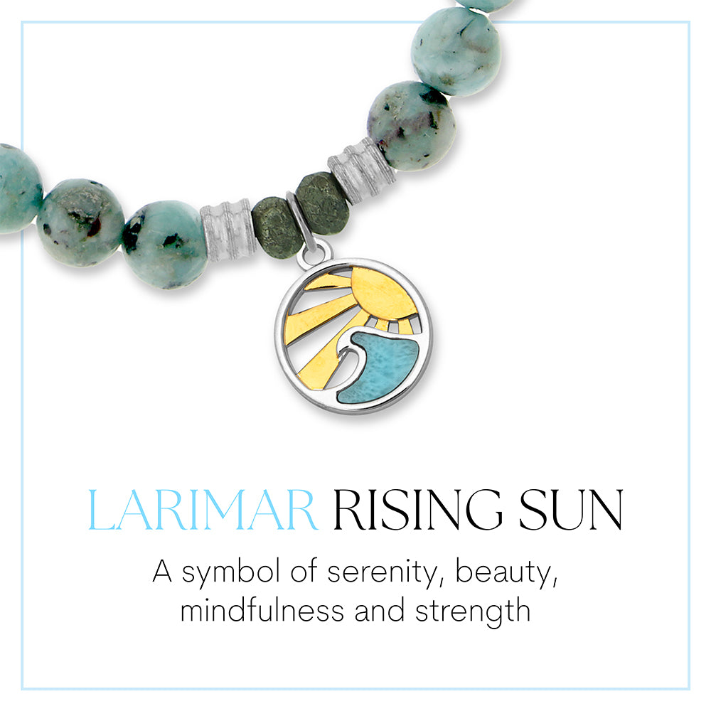 Rising Sun Larimar Charm Bracelet Collection