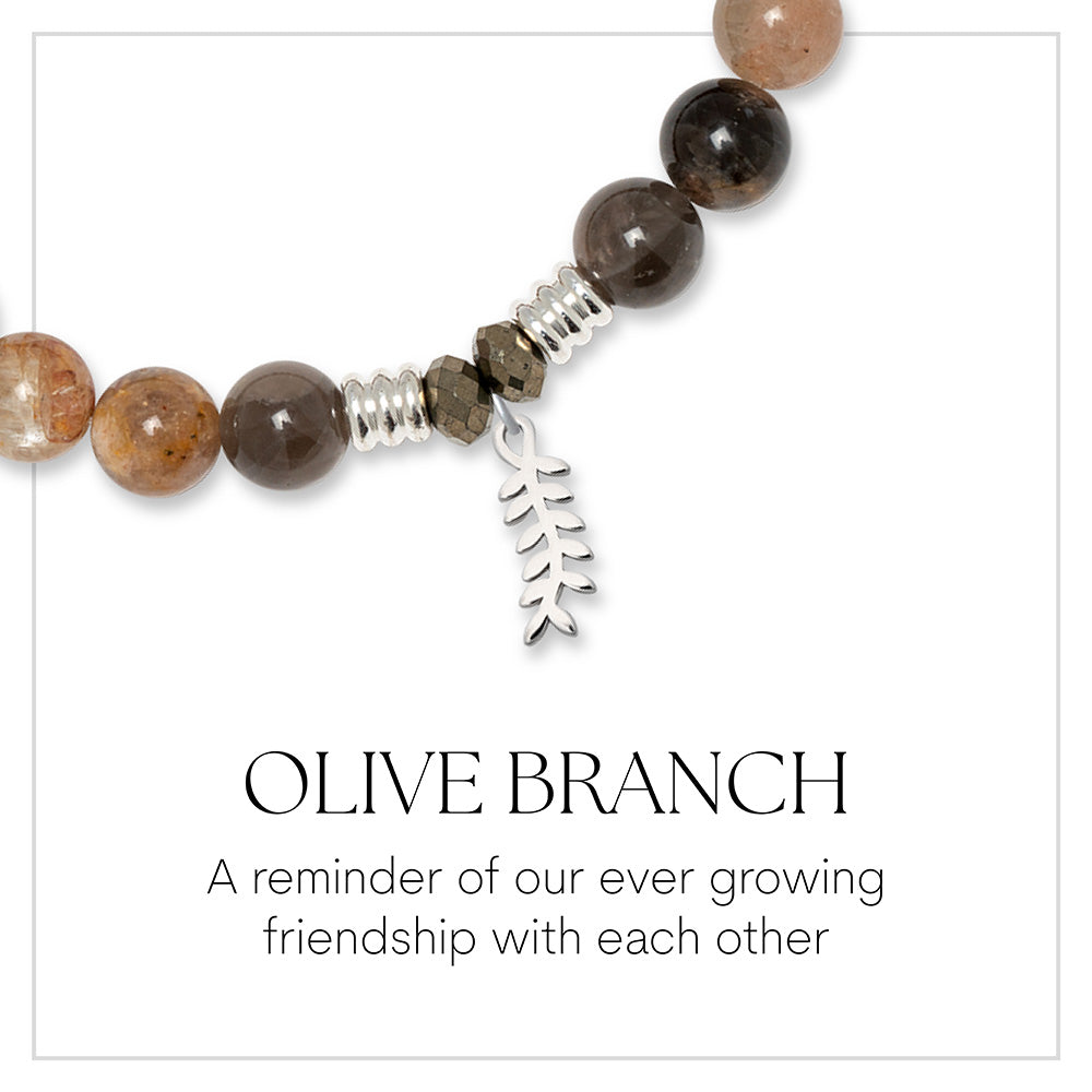 Olive Branch Sterling Silver Charm Bracelet Collection