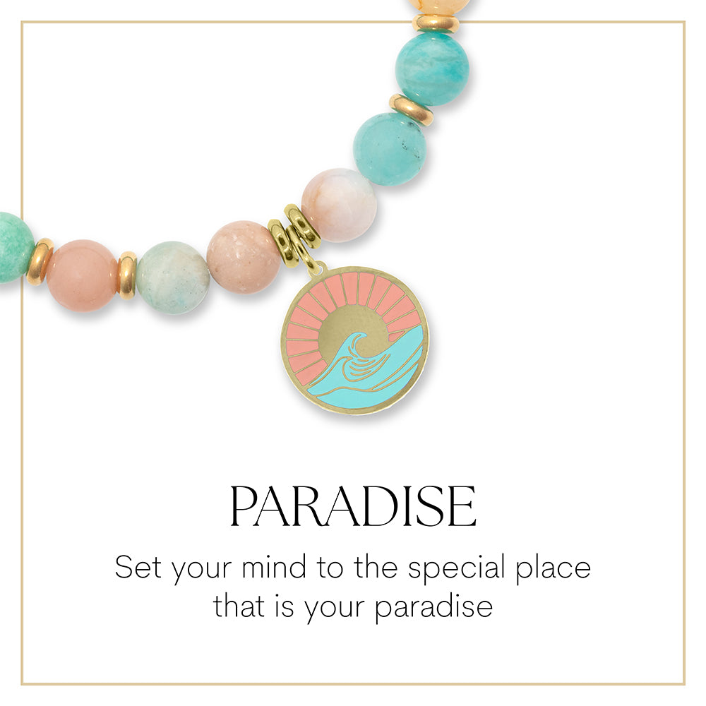 Paradise Enamel Gold Charm Bracelet Collection
