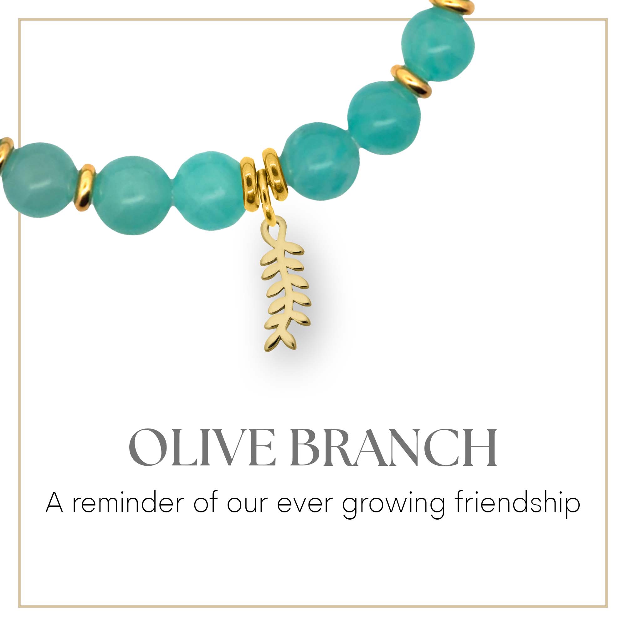 Olive Branch Gold Charm Bracelet Collection
