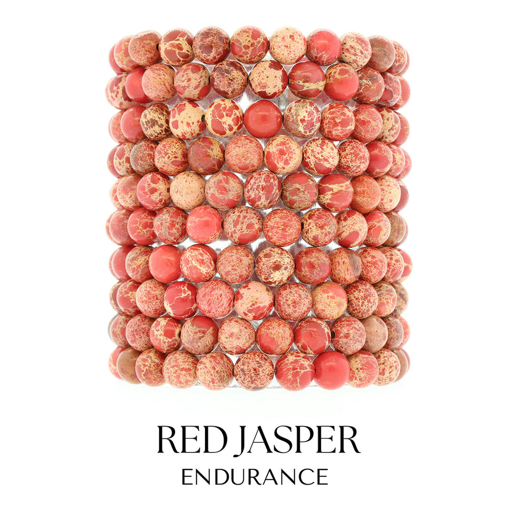 Red Jasper Gemstone Bracelet Collection