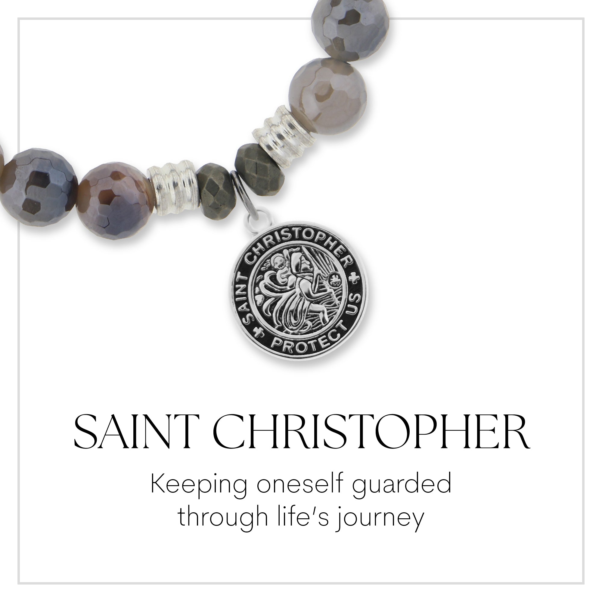 Saint Christopher Sterling Silver Charm Bracelet Collection