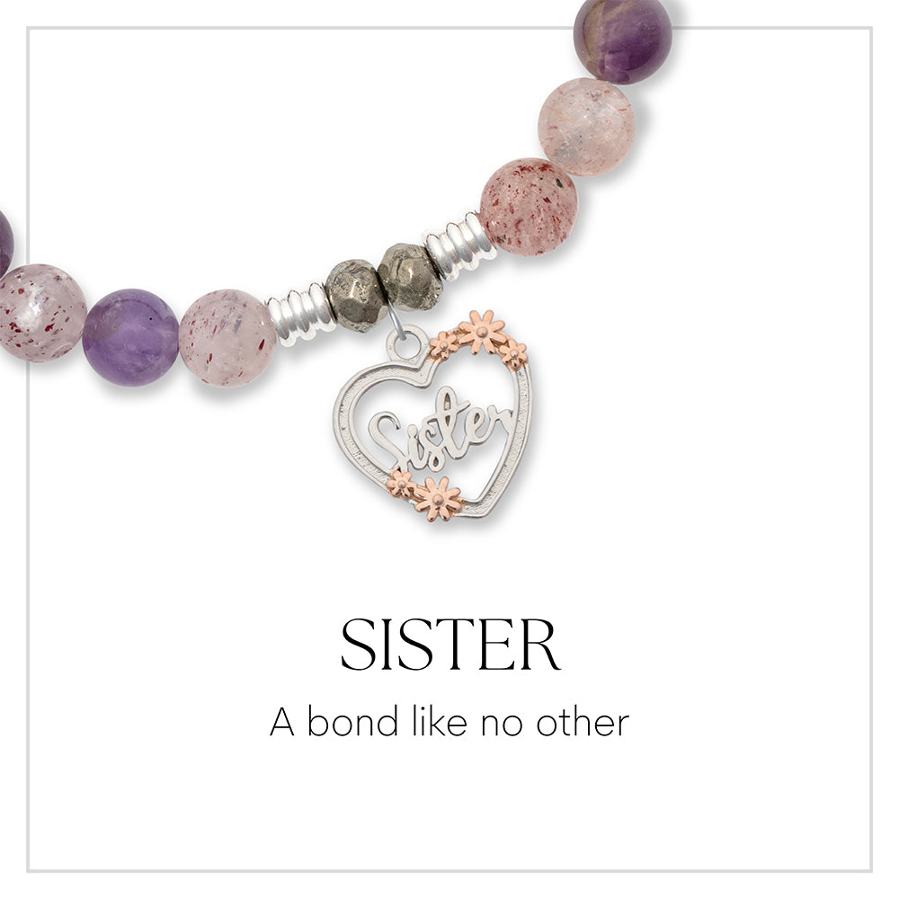 Heart Sister Sterling Silver Charm Bracelet Collection