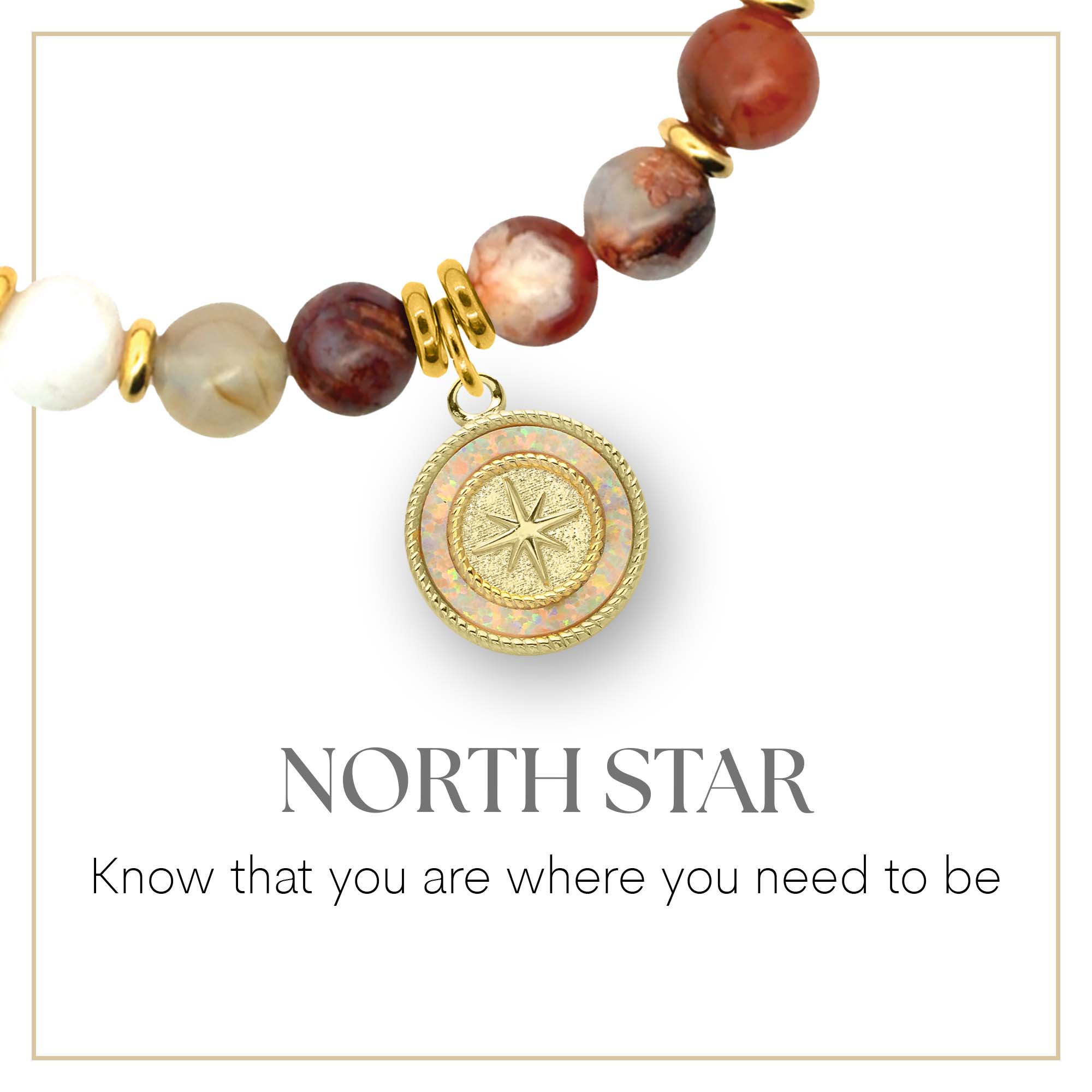 Gold North Star Charm Bracelet Collection