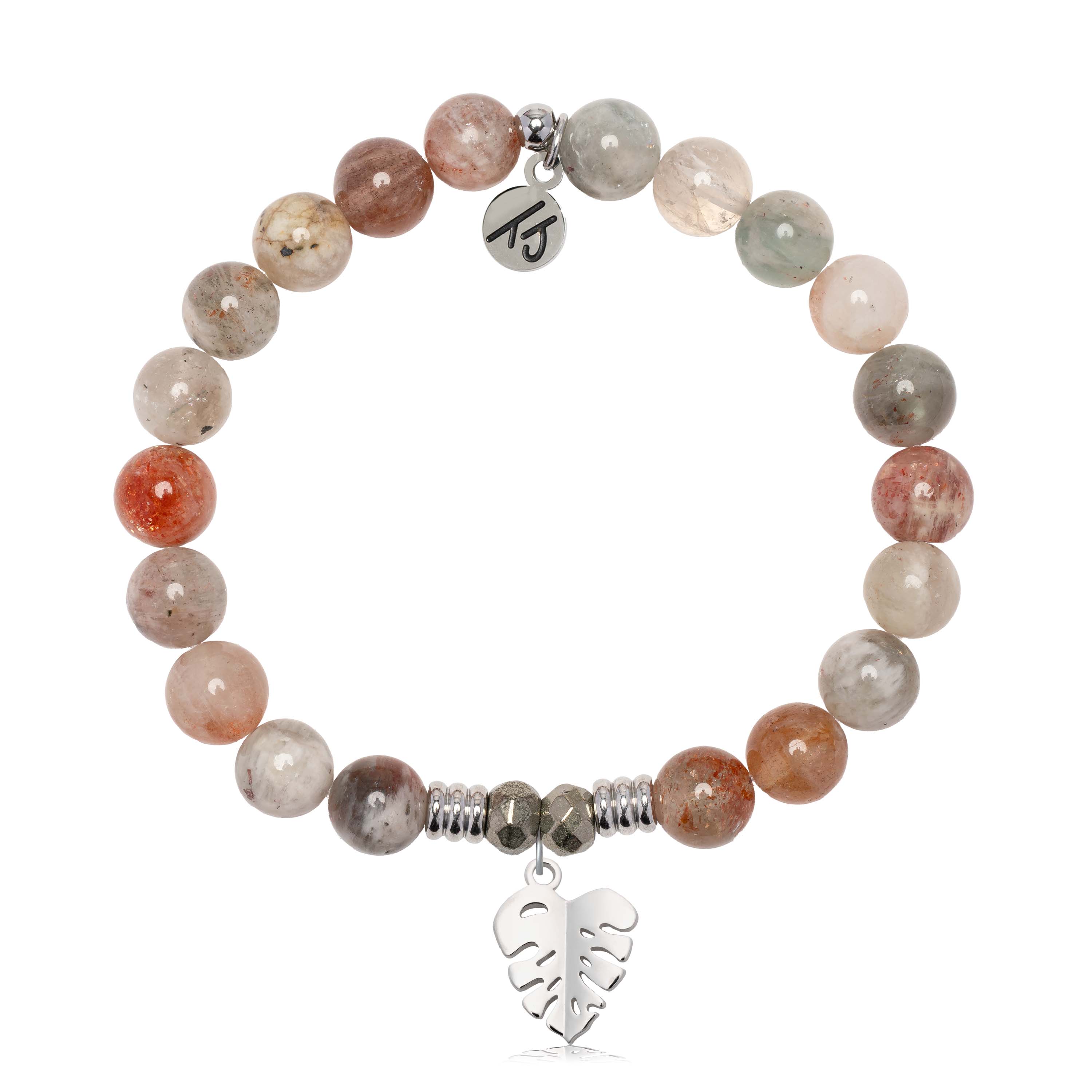 Arusha Agate Gemstone Bracelet with Paradise Sterling Silver Charm