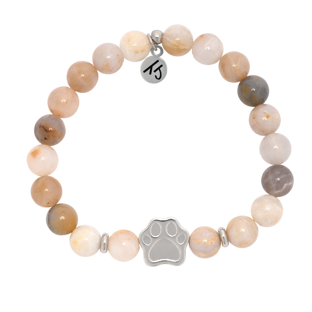 Beaded Moments Bracelet- Paw Print Sterling Silver Charm