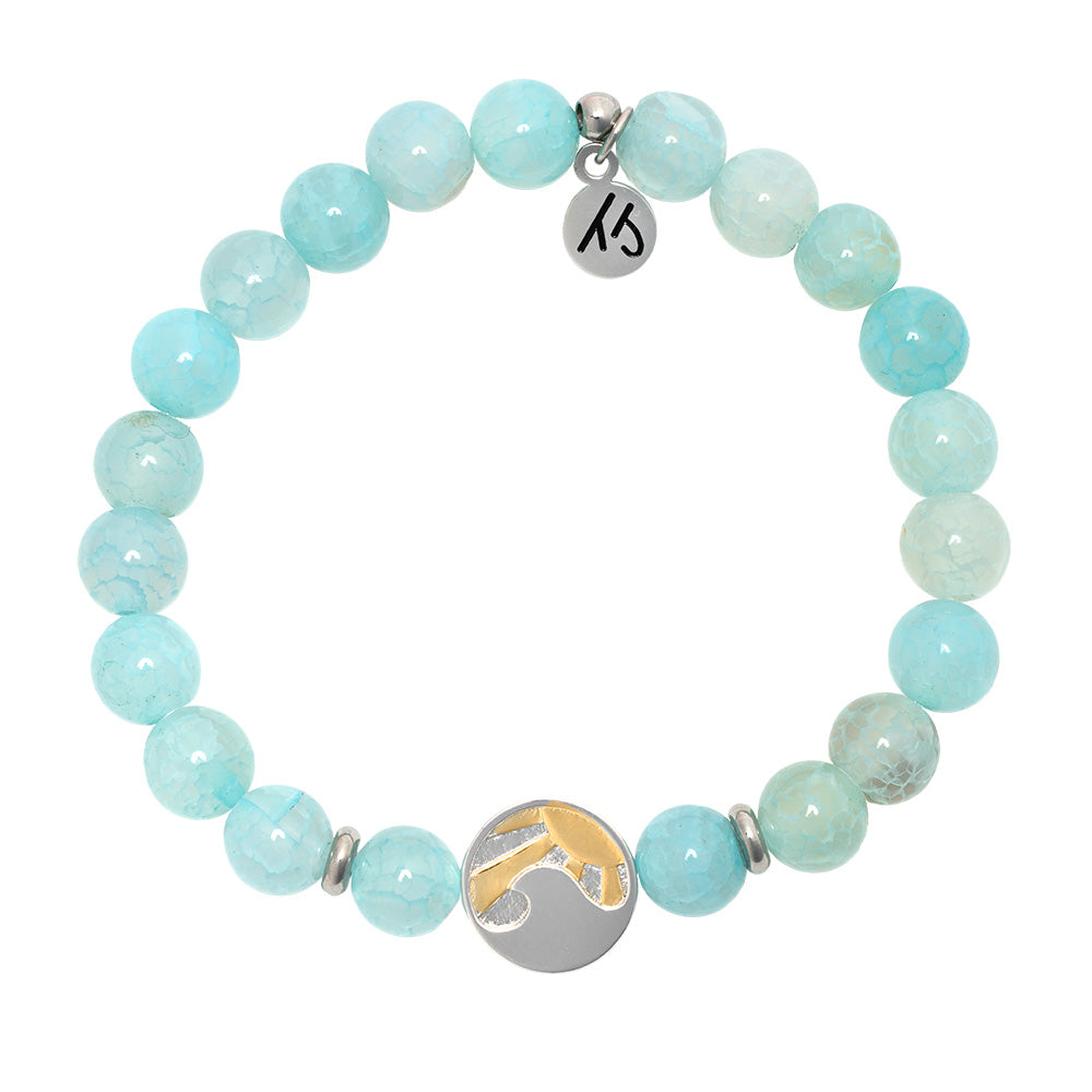 Beaded Moments Bracelet- Waves Sterling Silver Charm