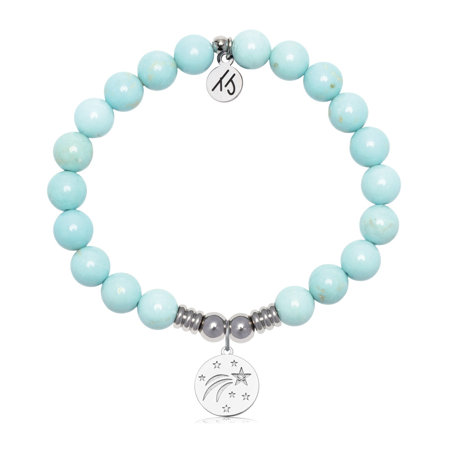Best is Yet To Come Charm with Blue Turquoise Gemstone Bracelet