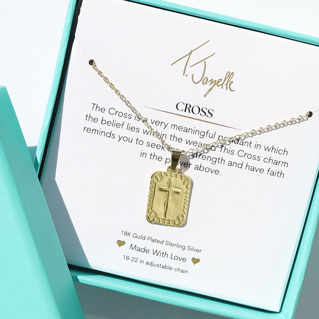 Cross Gold Charm Necklace