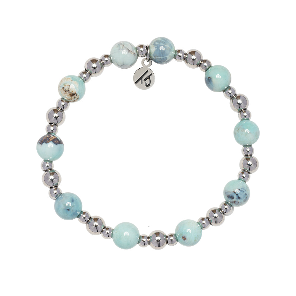 Day by Day Collection- Robins Egg Agate Gemstone Bracelet