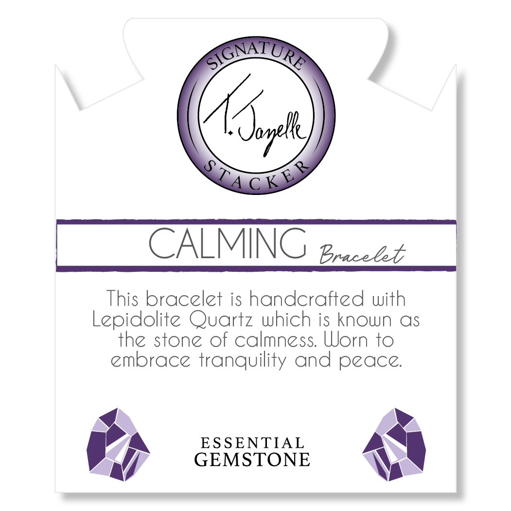 Defining Bracelet- Calming Bracelet with Lepidolite Quartz Gemstones
