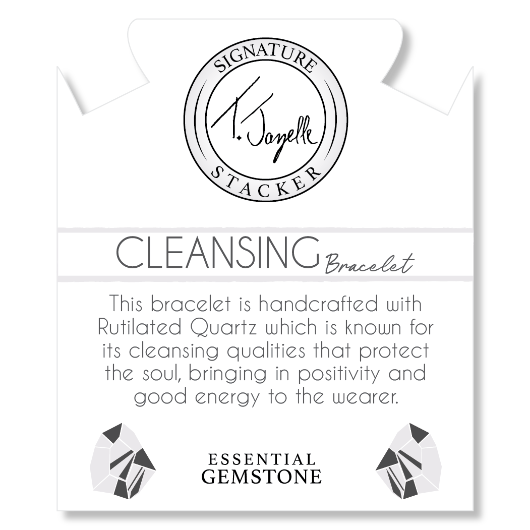 Defining Bracelet- Cleansing Bracelet with Rutilated Quartz Gemstones