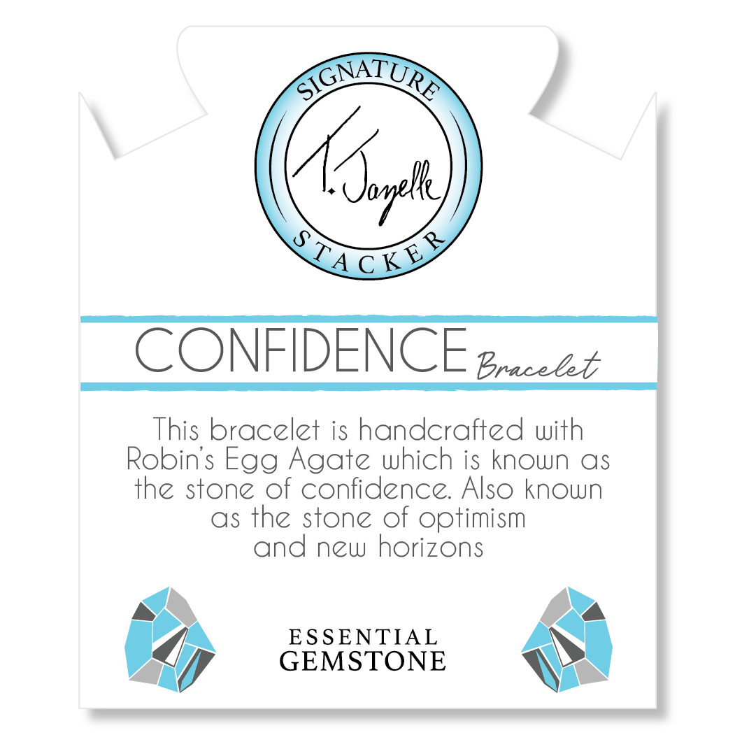Defining Bracelet- Confidence Bracelet with Robins Egg Agate Gemstones