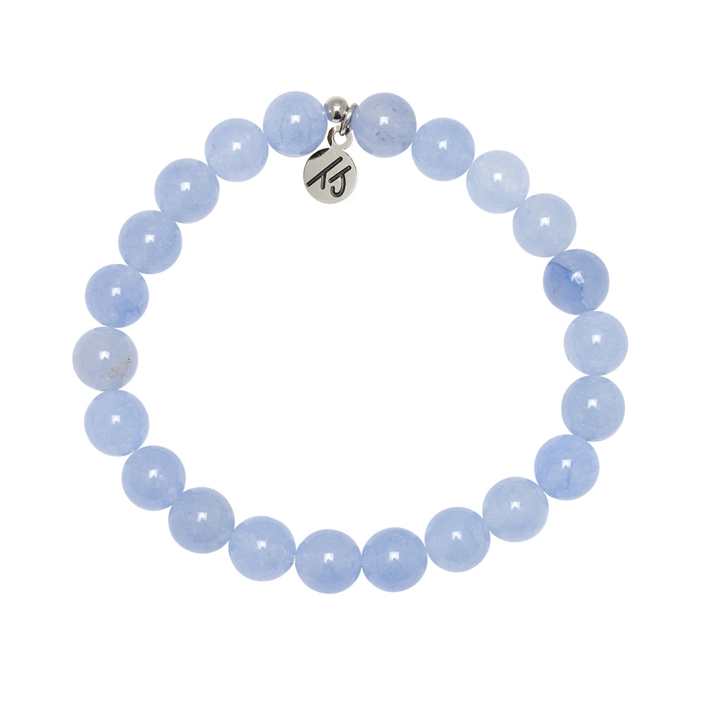 Defining Bracelet- Fortune Bracelet with Sky Blue Jade Gemstones