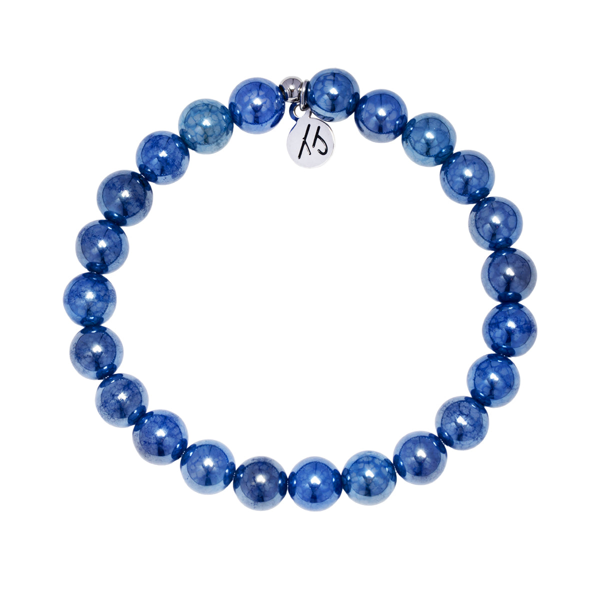 Defining Bracelet- Grounding Bracelet with Navy Agate Gemstones