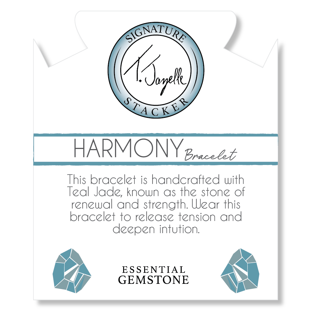 Defining Bracelet- Harmony Bracelet with Teal Jade Gemstones