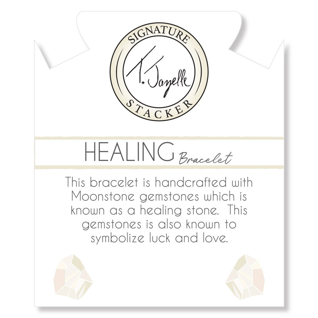 Defining Bracelet- Healing Bracelet with White Moonstone Gemstones