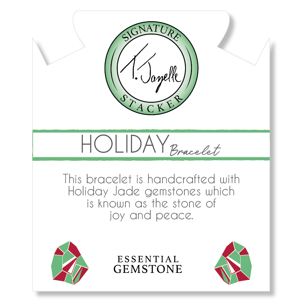 Defining Bracelet- Holiday Bracelet with Holiday Jade Gemstones