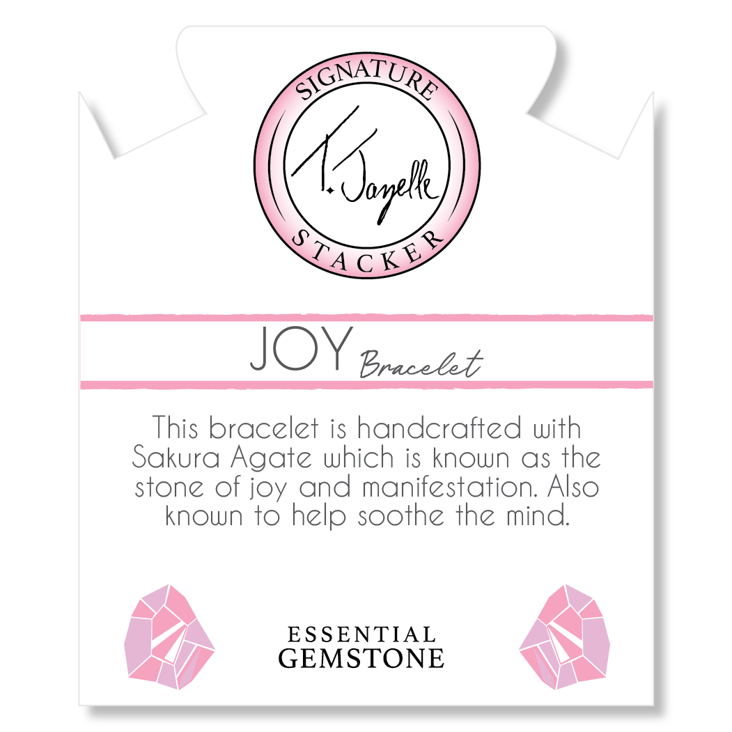 Defining Bracelet- Joy Bracelet with Sakura Agate Gemstones