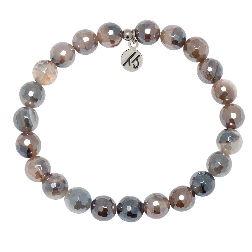 Defining Bracelet- Peace Bracelet with Storm Agate Gemstones