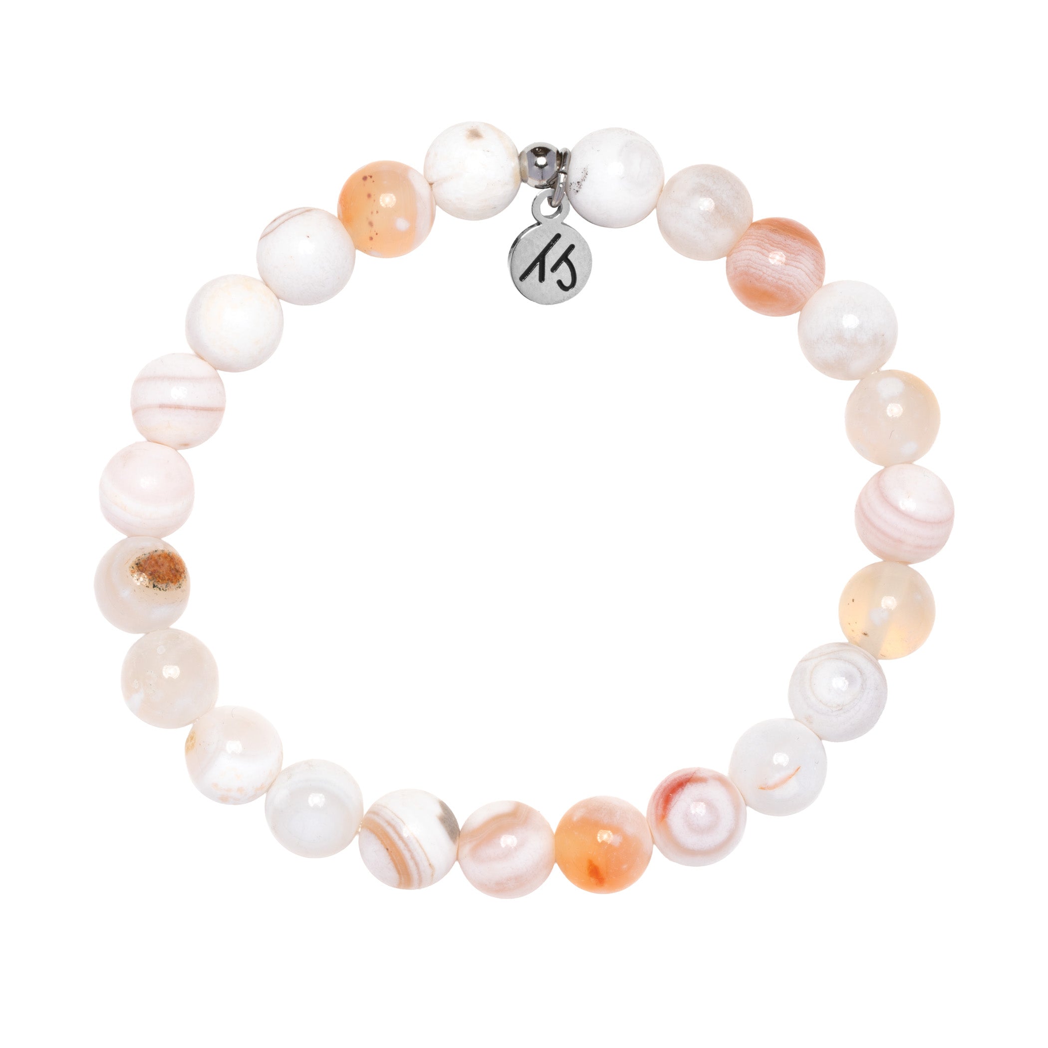 Defining Bracelet- Purity Bracelet with White Natural Agate Gemstones