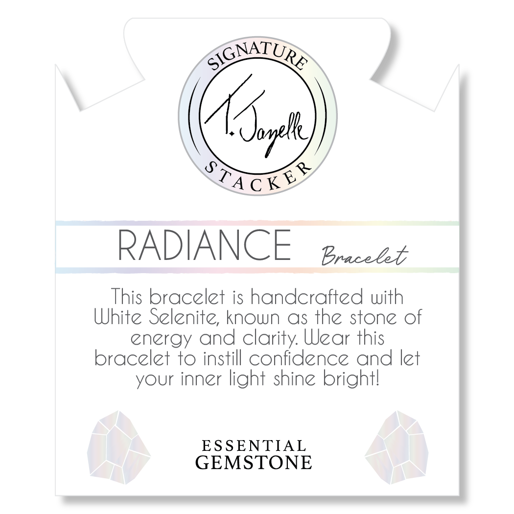 Defining Bracelet- Radiance Bracelet with White Selenite Gemstones