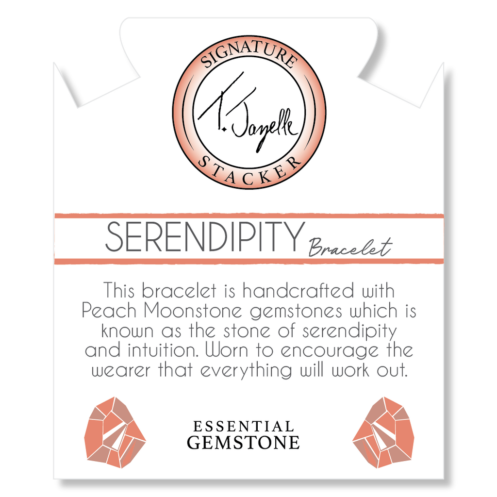 Defining Bracelet- Serendipity Bracelet with Peach Moonstone Gemstones