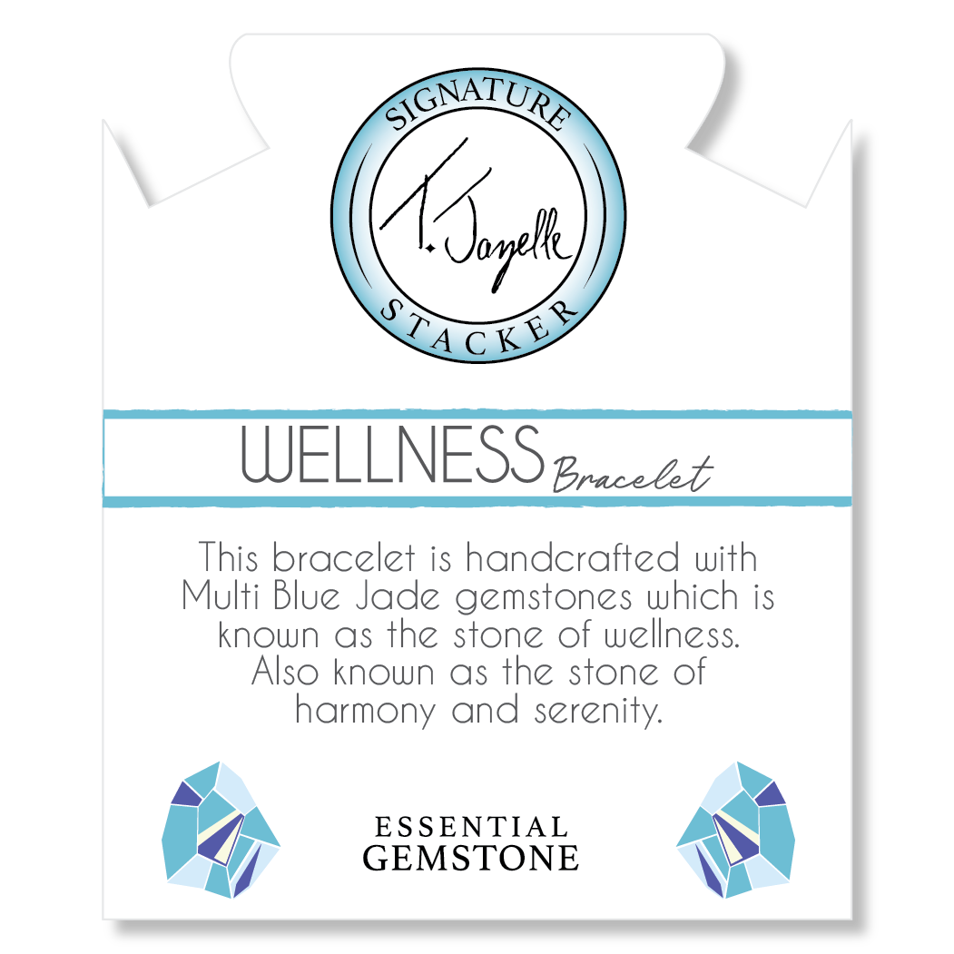 Defining Bracelet- Wellness Bracelet with Multi Blue Jade Gemstones