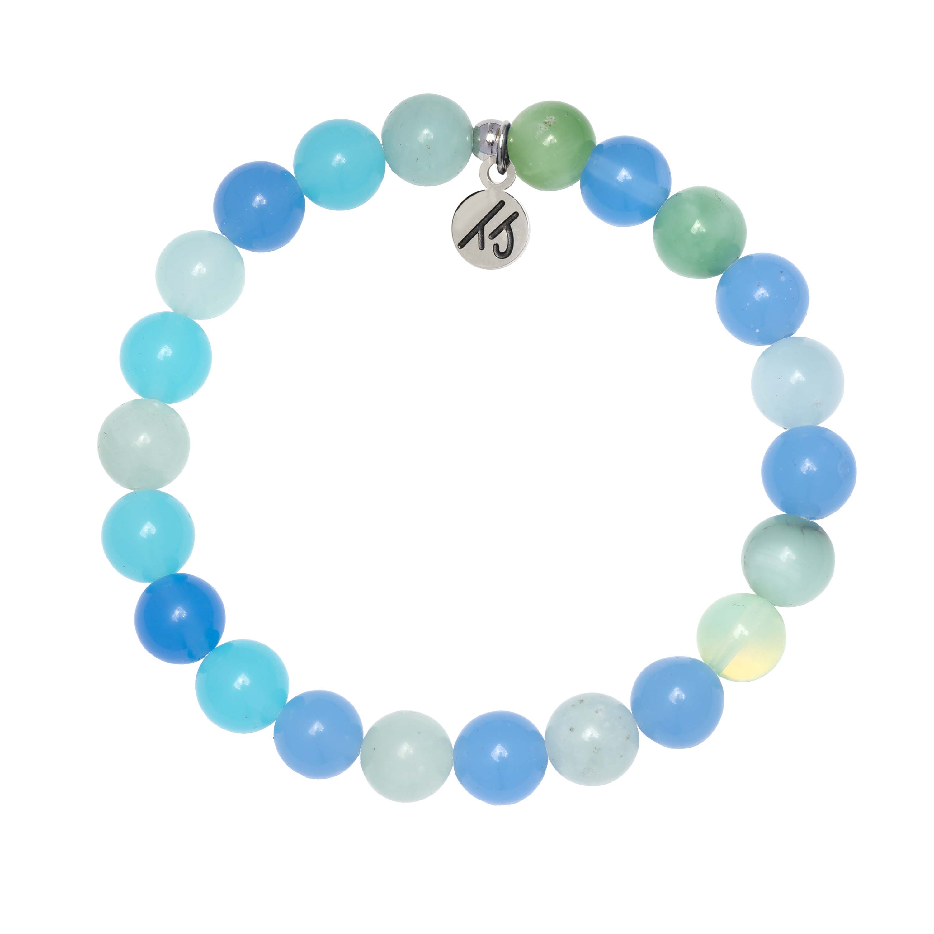 Defining Bracelet- Wellness Bracelet with Multi Blue Jade Gemstones